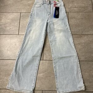Vibrant Light Wash Flare Jeans